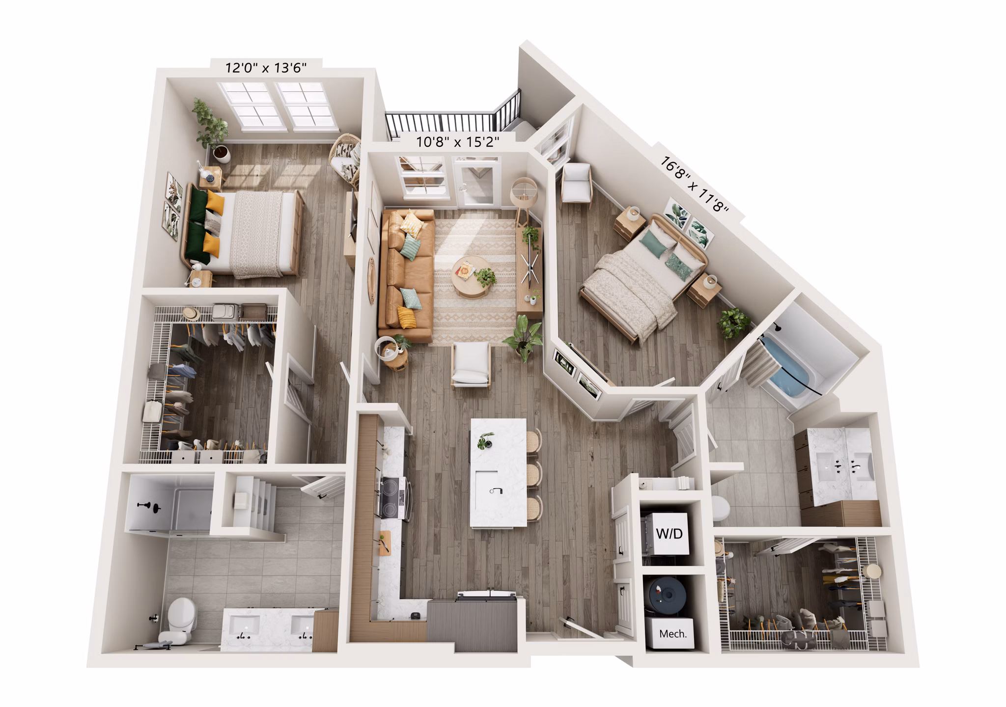 B3 floor plan at Alta Lofts on the Levee Apartments